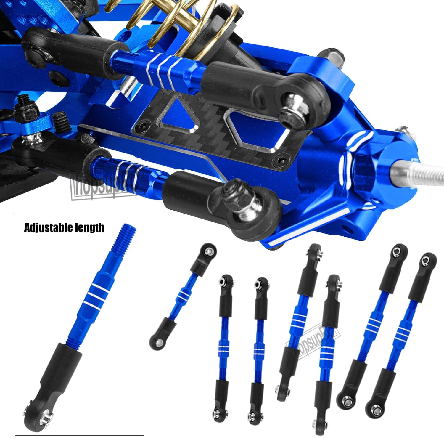 Shocks Absorber Damper&Drive Shaft Axles CVD Driveshafts&Suspension A Arms&Steering Block&Caster Blocks&Shock Tower&Links Toe Link&Bulkhead Upgrades Parts for 1/10 Slash 2WD (VXL).Navy Blue