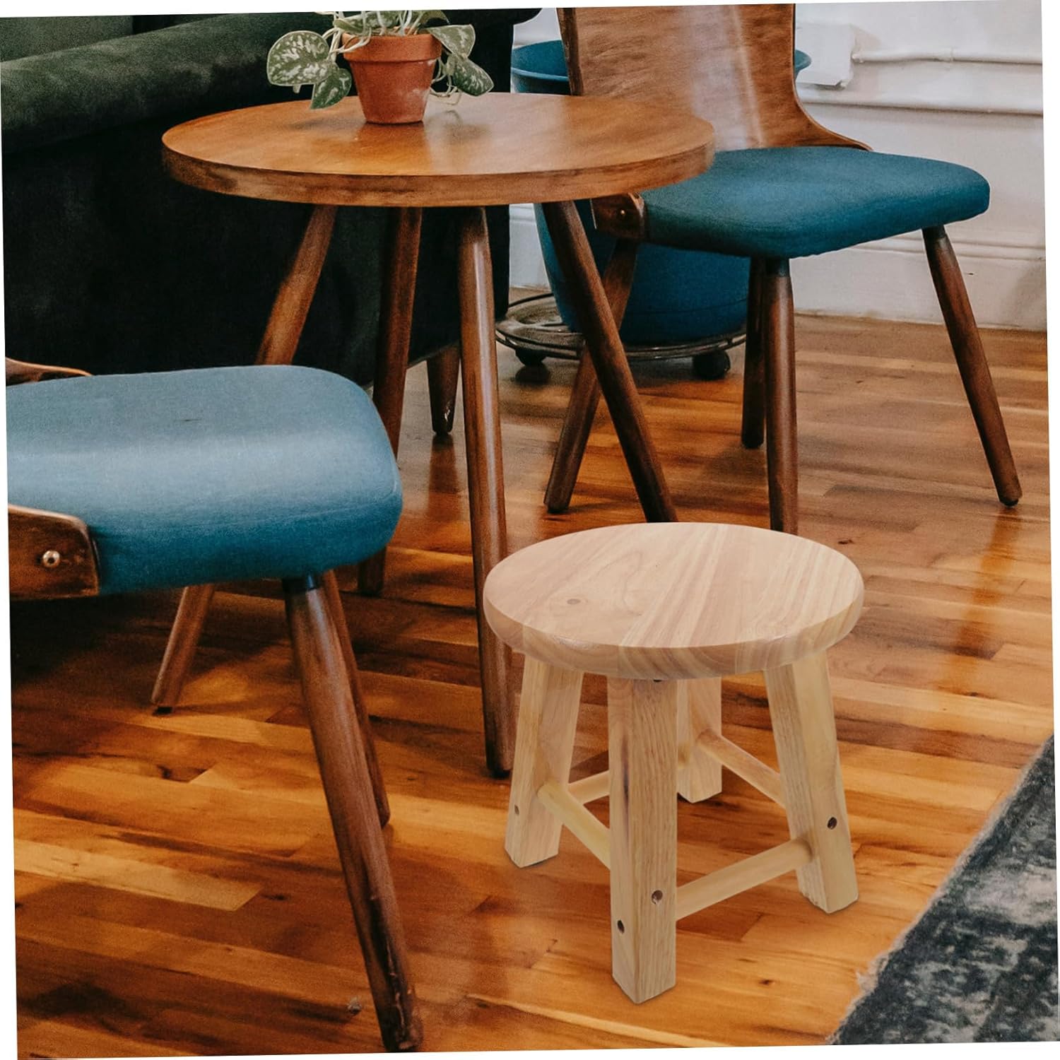 Wood Stool for Boys and Girls Adults Kitchen Stool Step Wood Smooth Surface