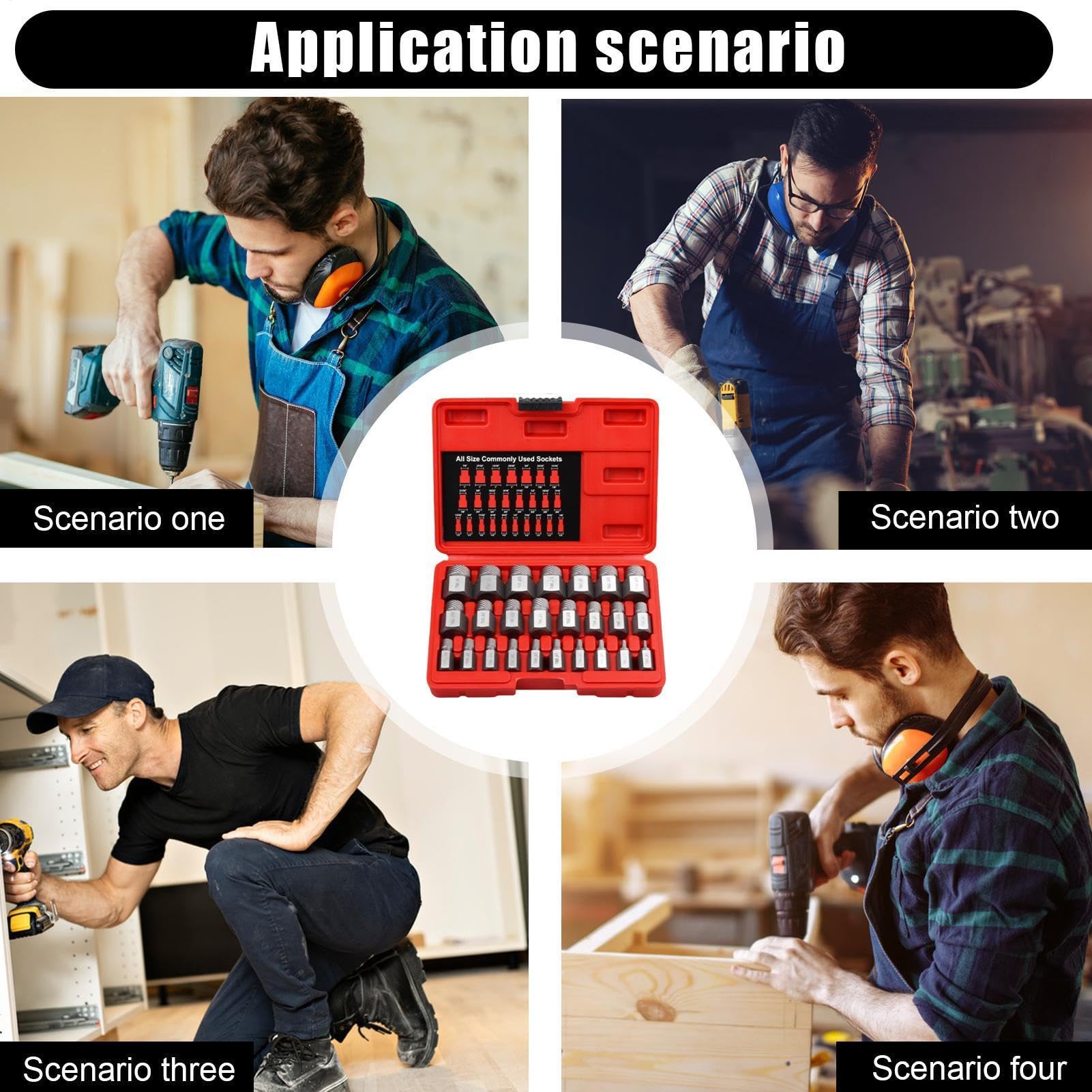 Set di tappi per estrazione viti - Strumenti di riparazione filettature a testa esagonale, kit di rimozione da 25 pezzi per danneggiati, strappati, bulloni, tasselli, , per auto
