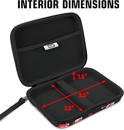 Miniatura 2 de USA GEAR Funda de viaje pequeña para estimuladores musculares de unidad TENS compatible con Belifu, HiDow, AUVON 2 unidades de salida, funda para