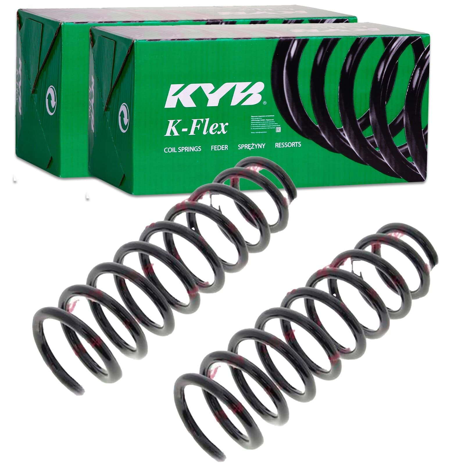 2X KYB K-Flex Fahrwerksfedern hinten | 2x RC6368 Kompatibel mit Cee'd Schrägheck (ed),pro Cee'd (ed)
