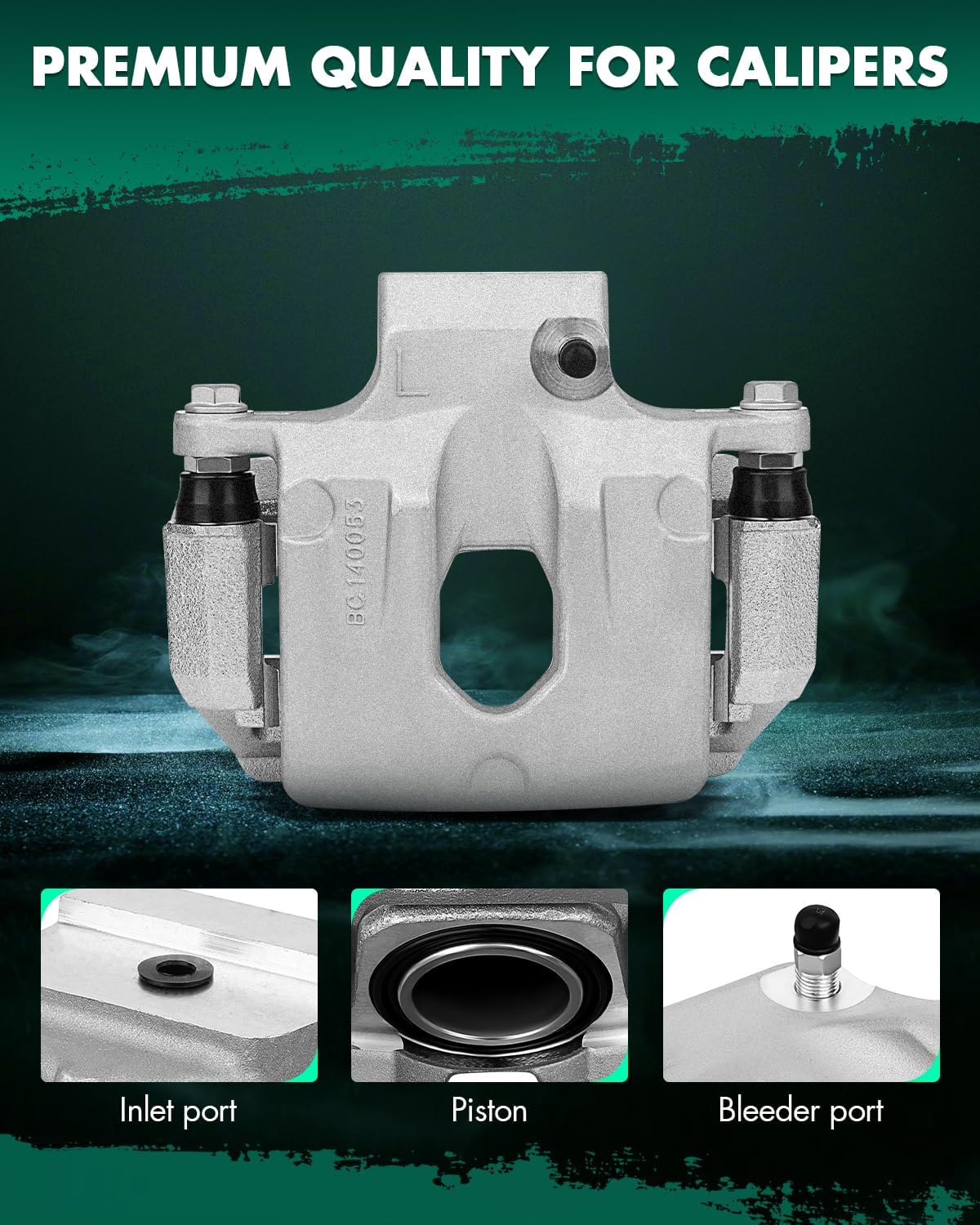 SCITOO Rear Brake Calipers With Bracket 18B4804 18B4805 Compatible For Buick Rainier 04-07, For Chevy SSR/Trailblazer, For GMC Envoy 02-09 For Isuzu Ascender 03-08 For Oldsmobile Bravada 02-04