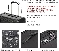 Amazon | [Uniwalker] 防水加工 スーツケース 容量拡張可能 超軽量