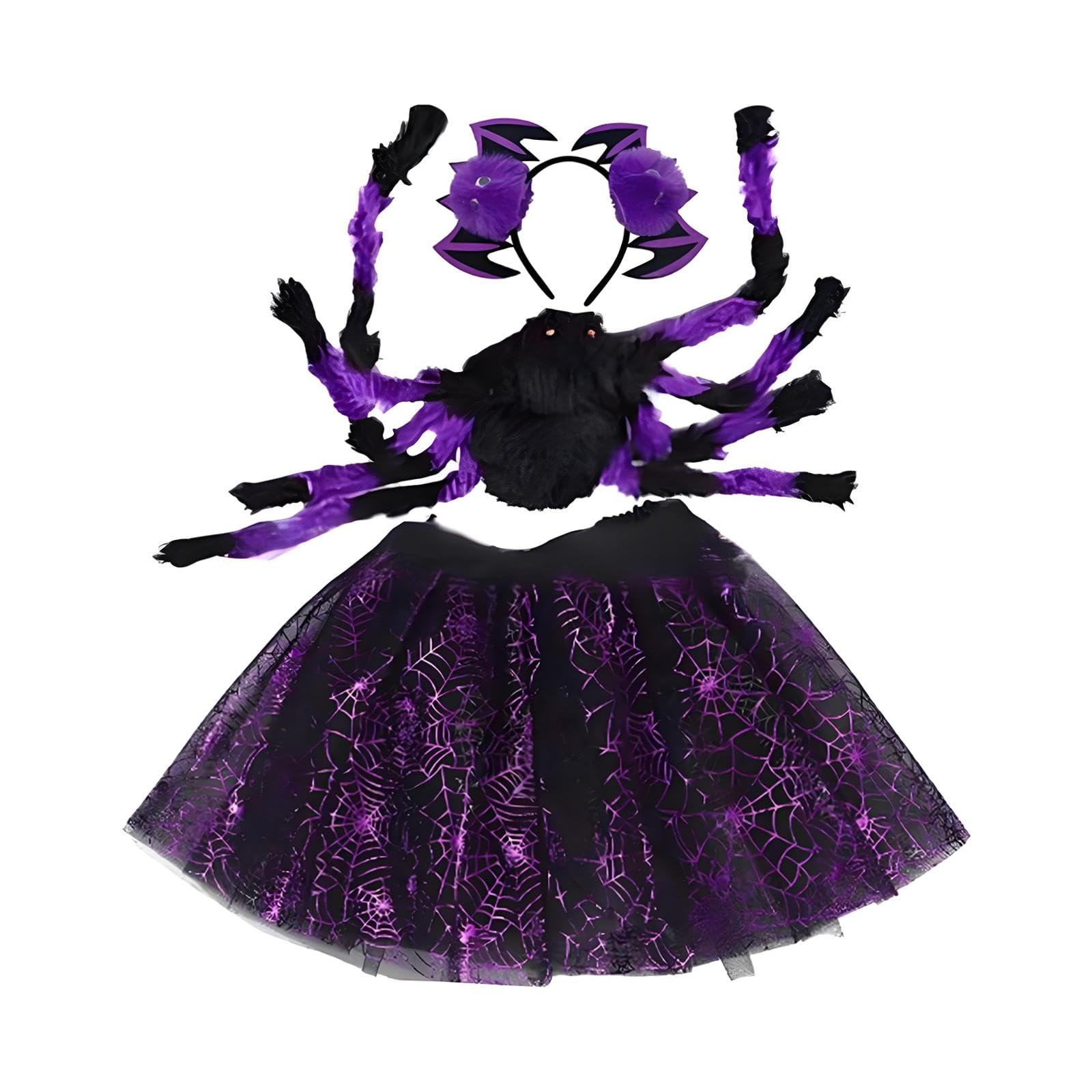 predolo Disfraz para Niñas Tutu Falda Diadema Diseño Único Adecuado para Escolares Celebraciones Halloween