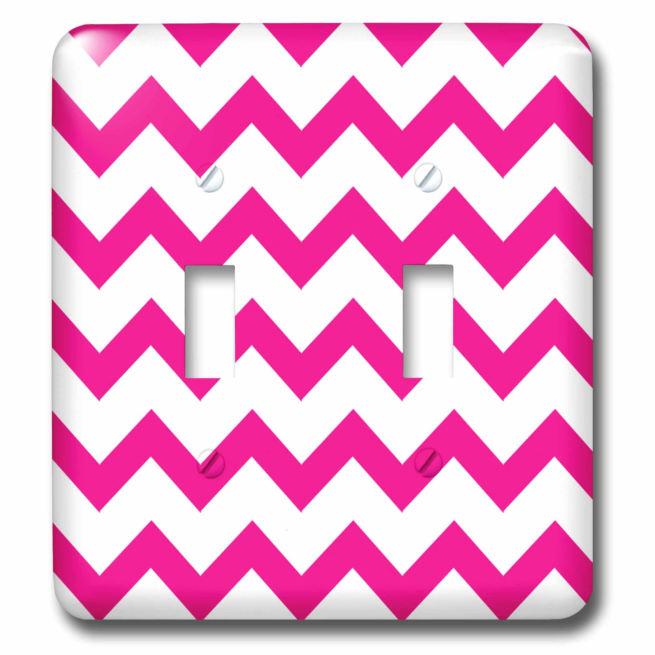 Interrupteur double bascule chevron rose, fini les plaques murales ternes