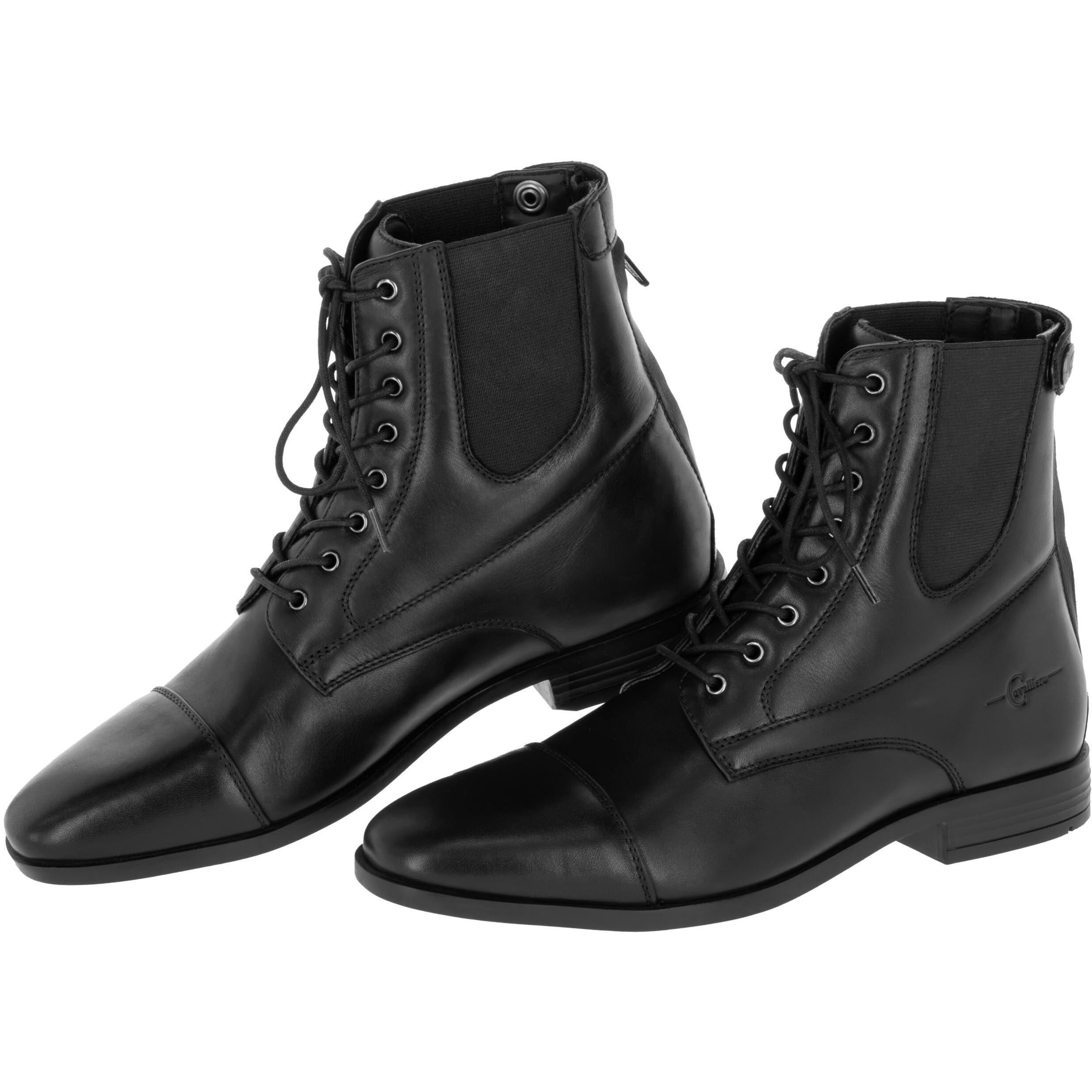 Covalliero - Reitstiefeletten Premium FS26 – Kinder, Herren & Damen Stiefeletten – mit Elastikeinsatz & Reißverschluss – Reitschuhe in Schwarz – Größe 35-45