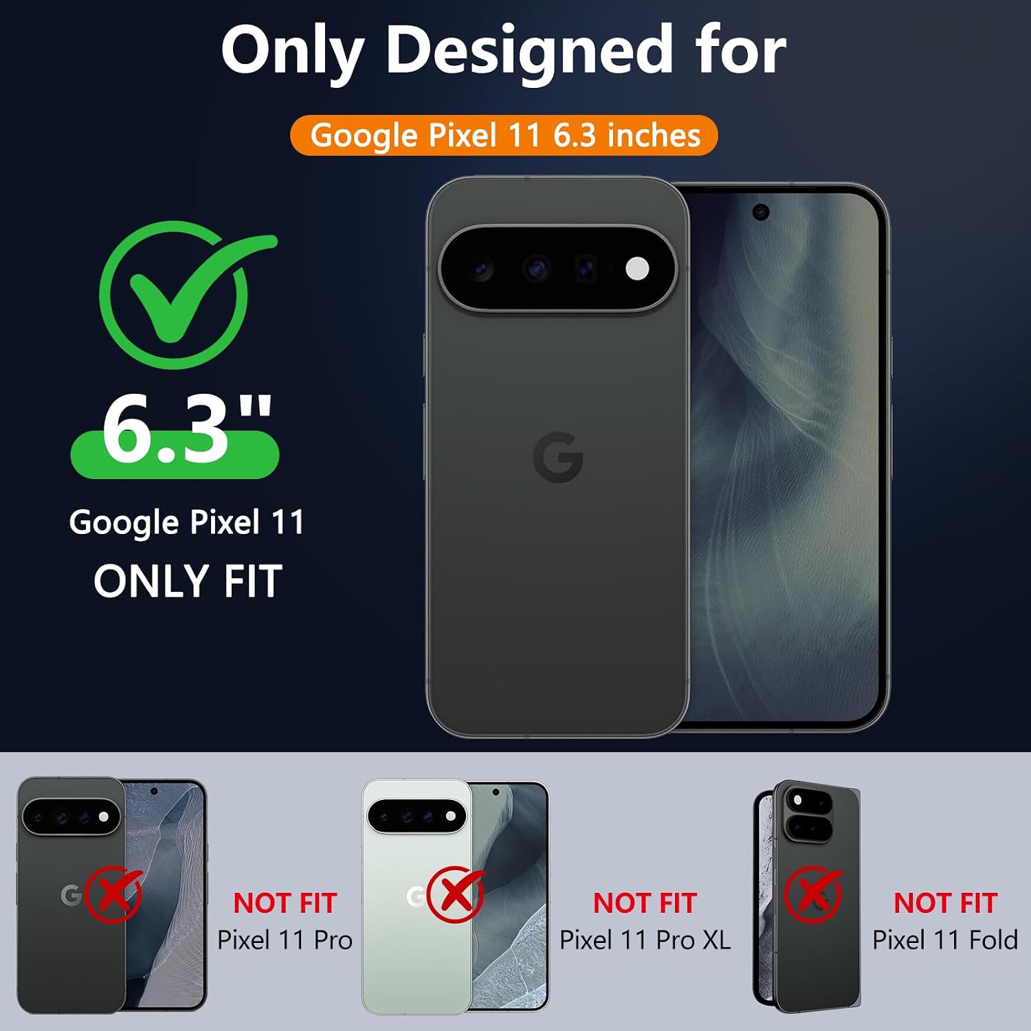 for Google Pixel 11 Case with Screen Protector, Purple thumbnail
