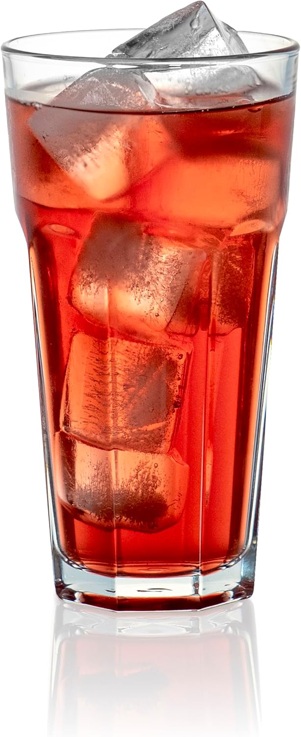 Red Co. Set of 6 Clear Glass 16 Fl Oz Drinking Highball Tumblers for Water, Juice, Beer, Cocktails - Image 7