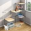 Cat Playpen - Large 3 Tier Cat Cage, Detachable Metal Wire Indoor Enclosure, Ideal for 1-3 Cats, Perfect Exercise Space