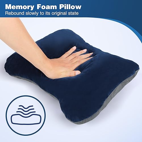 Vista 54 de REDCAMP Almohada pequeña de camping ligera y comprimible, 2 almohadas de viaje de franela con funda de almohada extraíble Paquete de 2 unidades más