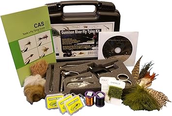 Fly Tying Tool Kit 6 Popular Flies, 5 Tools, 48 Flies, Carrying Case, Instruction Book
