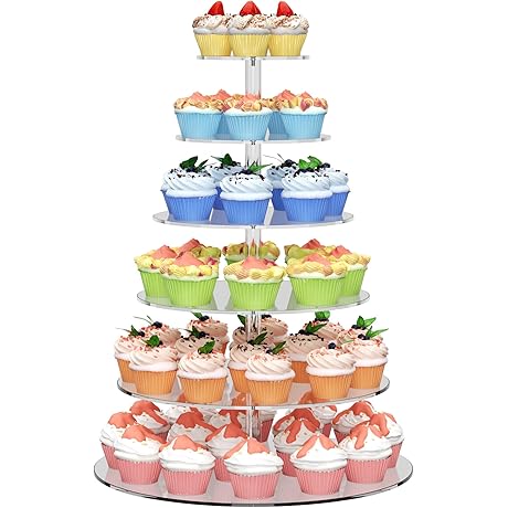 6 Tier Acrylic Square Cupcake Stand: The Pinnacle of Dessert Display