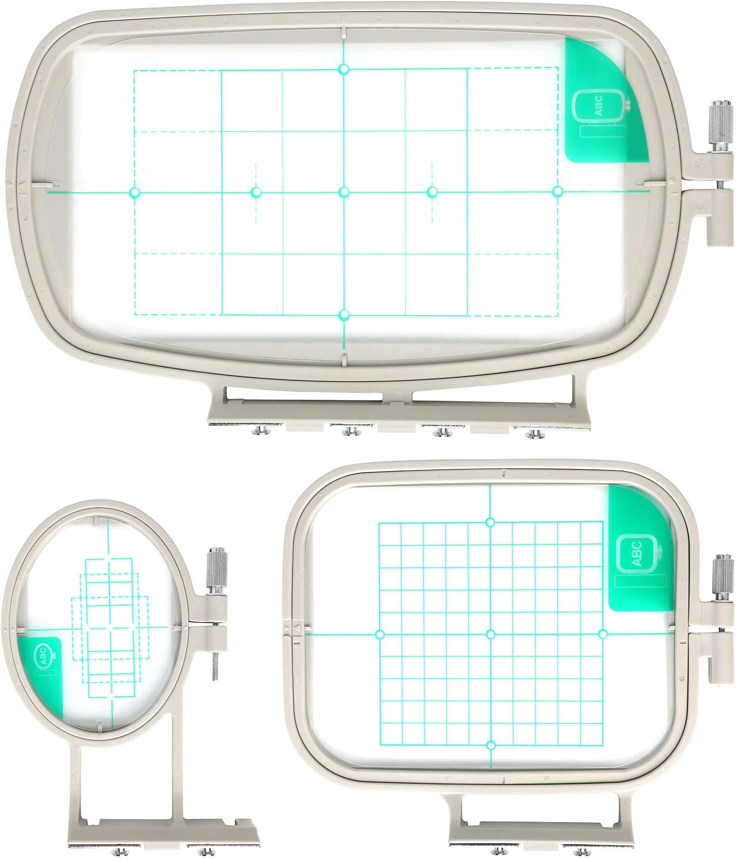 Embroidery Hoops for Brother SE600 PE550D PE535 SE400 PE525 PE540D PE500 SE625 SE425 Innovis Babylock Brother Embroidery Machine Hoop (3in1 Set)