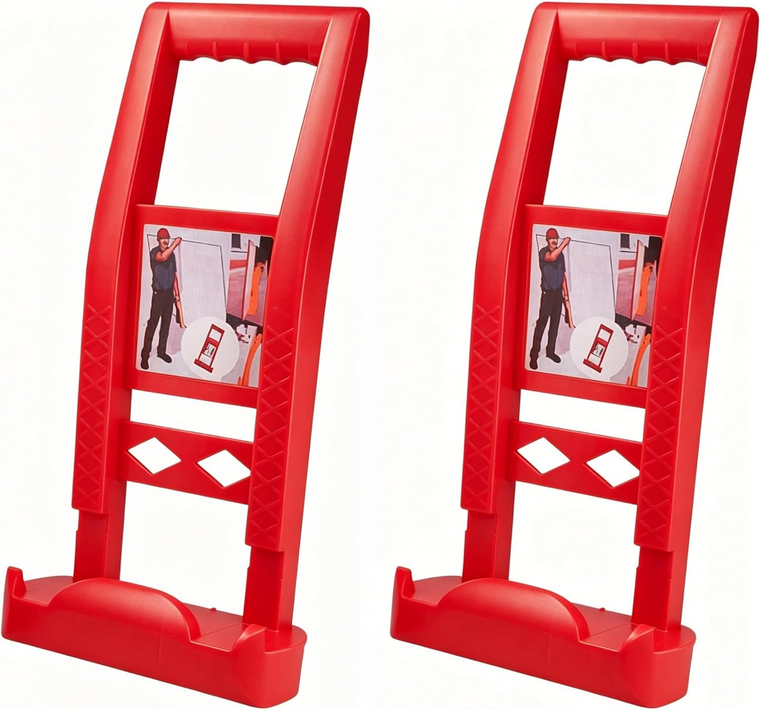 2 Pack Drywall Carrier Tool, 176Lbs Load Bearing Heavy Duty Panel Carrier, ABS Plastic Woodworking & Construction Sheet Lifter, Ergonomic Handling Tool for Drywall Plywood Glass Board Plasterboard MDF