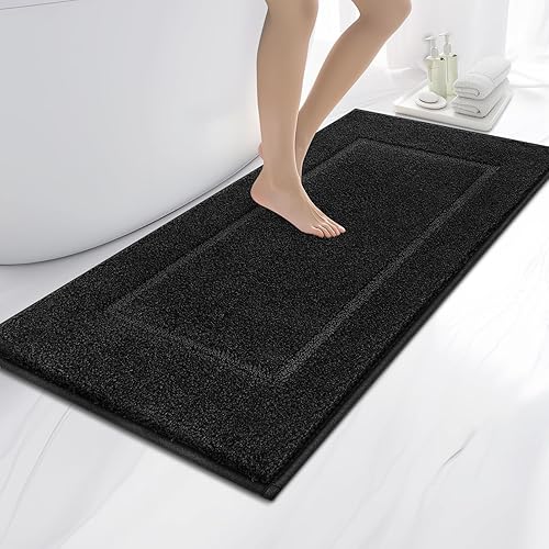 Miniatura 52 de Alfombras de baño de 24 x 60 pulgadas, antideslizantes, extrasuaves, absorbentes, lavables a máquina, de secado rápido, para suelo de baño, ducha,