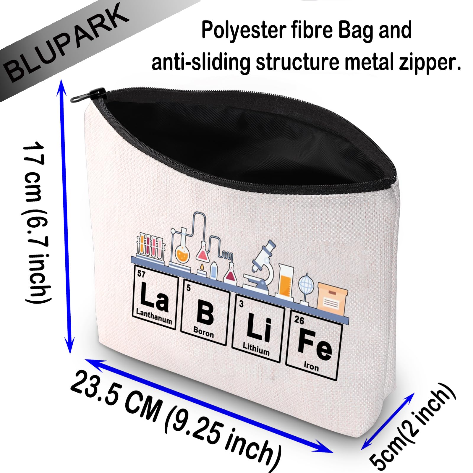 BLUPARK Labortechniker Kosmetiktasche Mikrobiologie Geschenk Lablife Make-up Tasche Chemie Lehrer Geschenk, Lablife