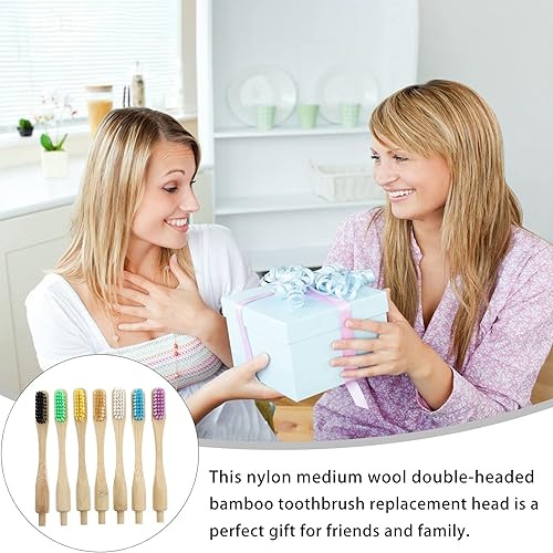 Miniatura 3 de HEALLILY Cepillo de dientes 7 uds. Cepillo de bambú biodegradable Cepillo de limpieza de dientes Cepillos de dientes biodegradables Cepillo de