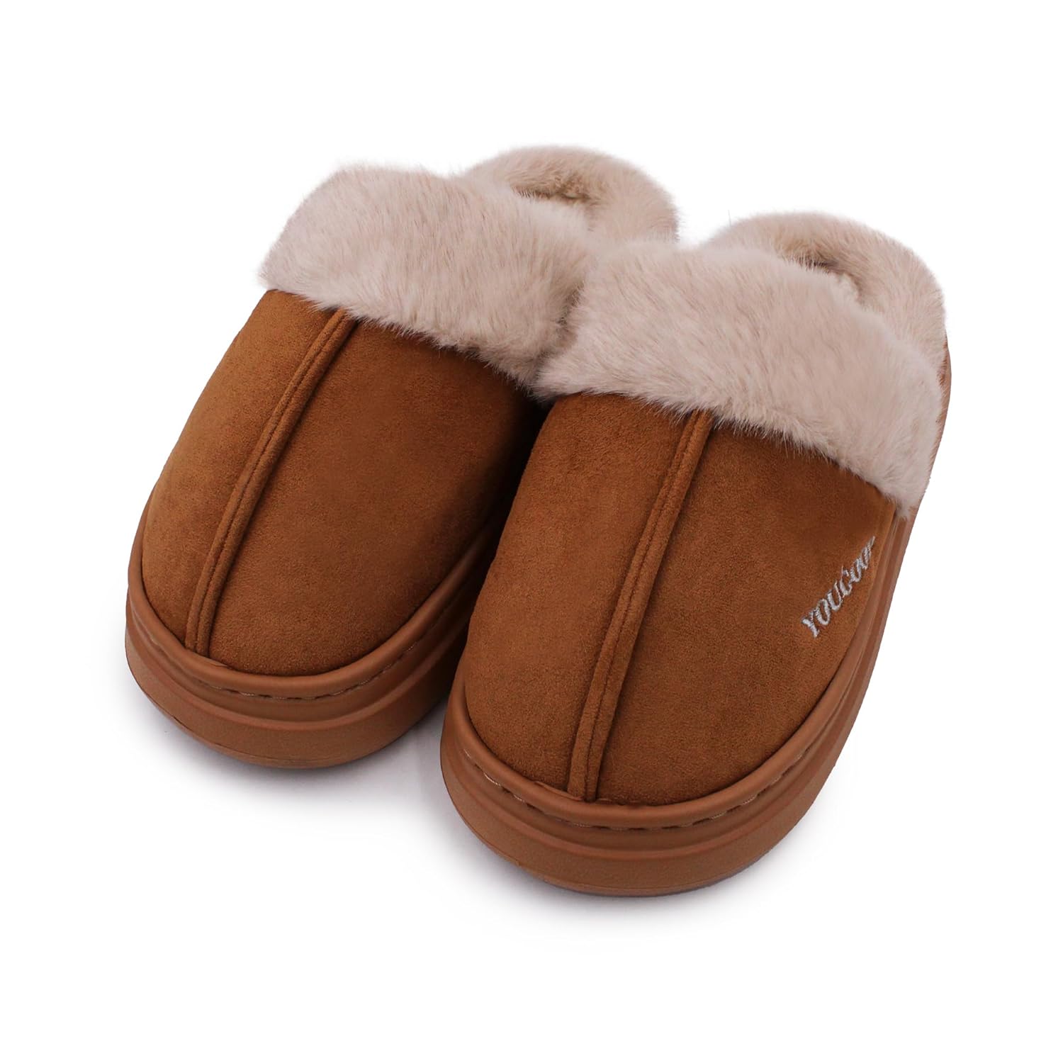 VRITRAZ Women’s Plush Slippers | Soft Fluffy Winter Wear Slides | Warm Comfortable Anti-Slip Indoor Footwear for Home & Bedroom