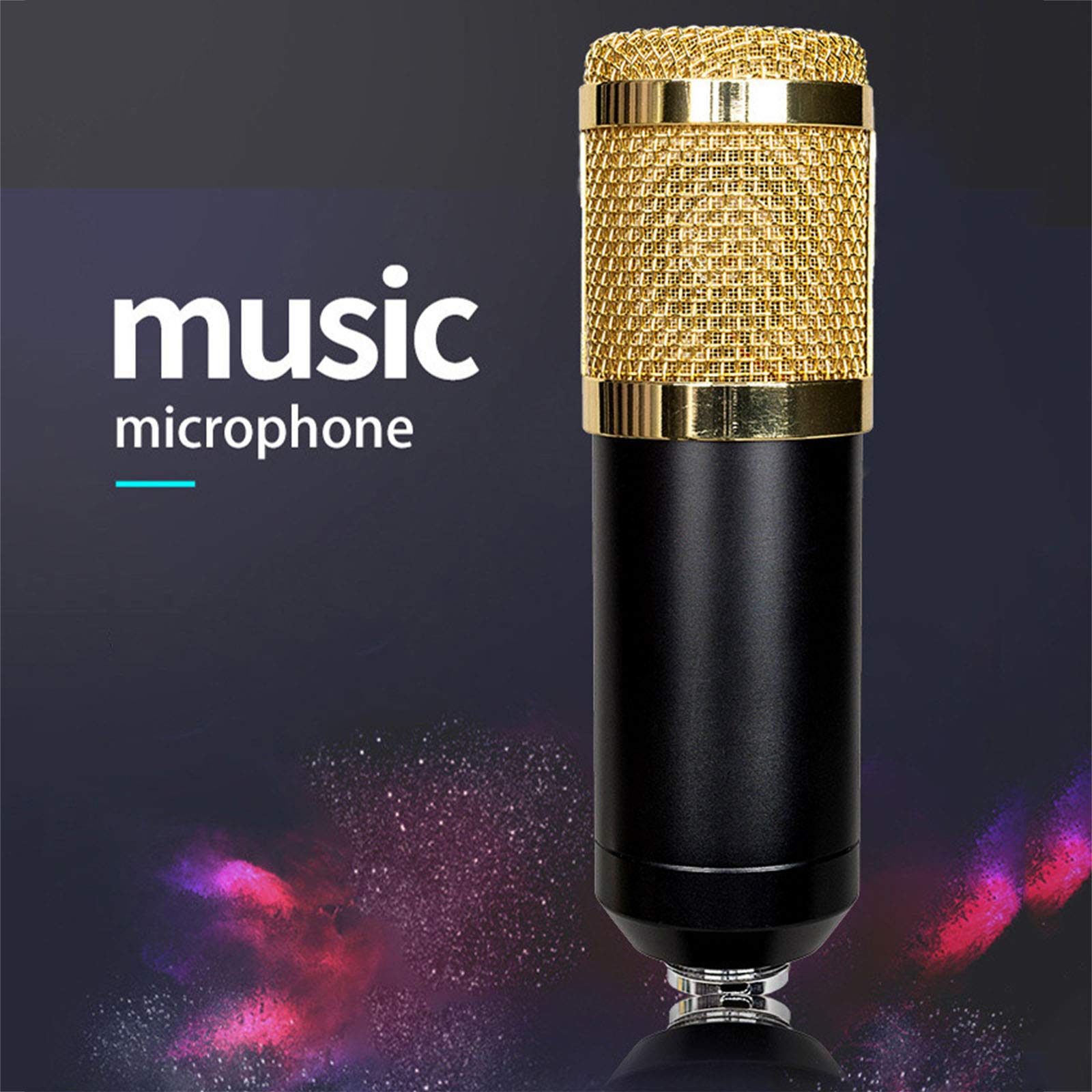 Kit Microfono BM-800 con Scheda Audio Live, Console Mixer Audio Digitale Portatile a 2 canali, Braccio a Forbice, Supporto Antiurto in Metallo e Filtro Anti-Pop a Doppio Strato per regi