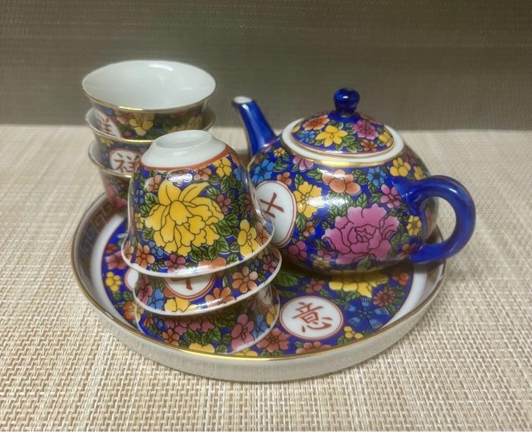 昭和レトロ デッドストック 中国茶 茶器セット 昭和レトロ デッドストック 中国茶 茶器セット