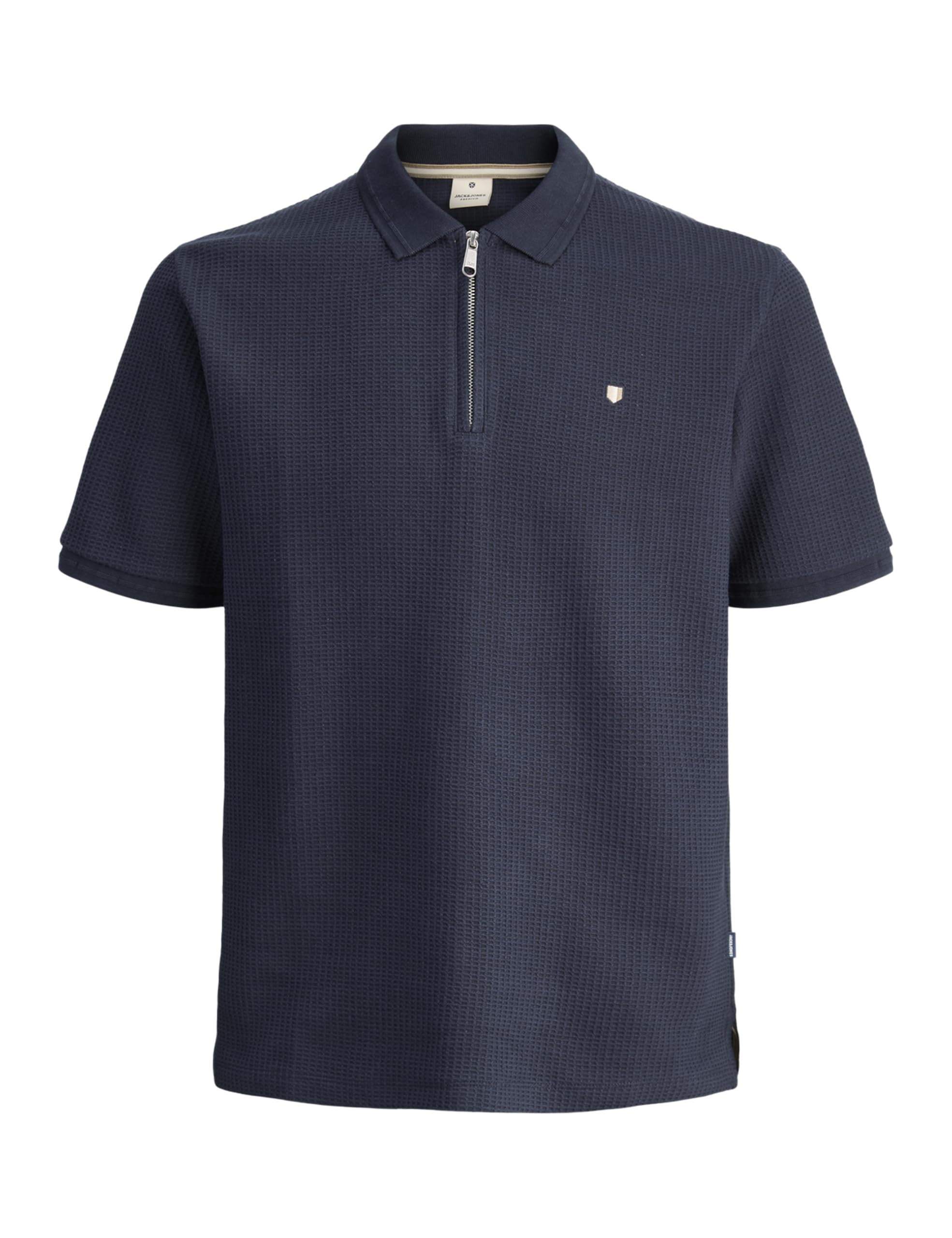 JACK & JONES Jprblucameron SS Zip Polo Shirt, Seaborne, M