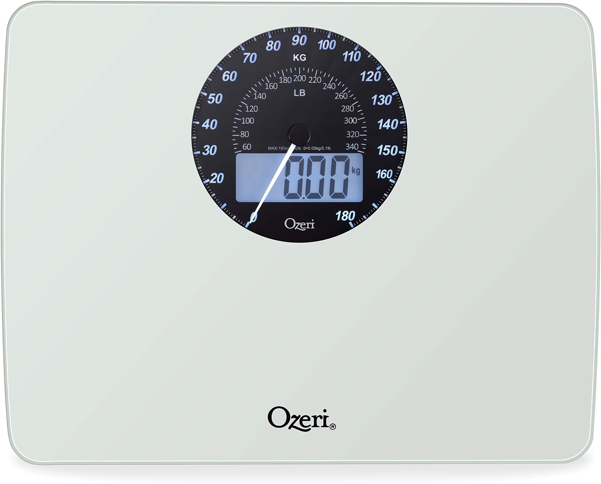 Ozeri Rev Digital Weight Scale with Electro-Mechanical Weight Dial and 50 Gram Sensor Technology (0.1 lbs / 0.05 kg)