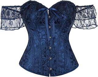 Corset Top for Women Renaissance Overbust Lace Up Bustier Corset Tops