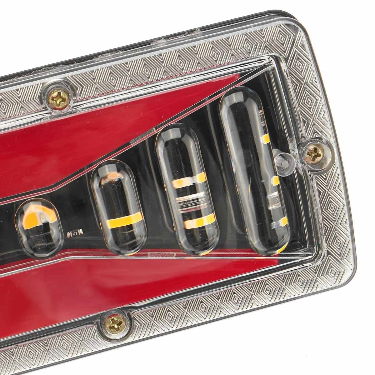 Coche Faro Trasero Luz Trasera Que Fluye, Señal De Giro, 12V, Lámpara De Marcha Atrás De Freno para Remolque, Camión, Autobús, Campistas Coche Luces de Cola traseras