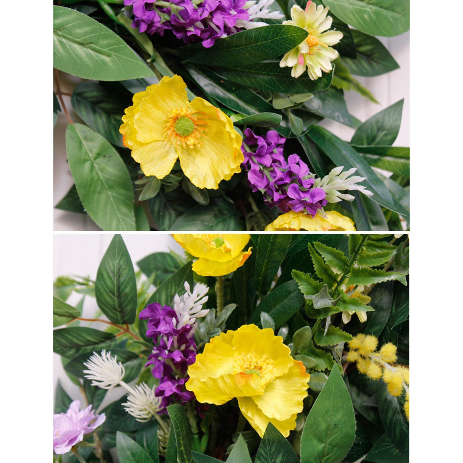 Türkranz Künstliche Blumenkranz Girlande Fensterkranz Handgearbeitet Detailtreu Farbintensiv Geschenkfür Freunde Und Familie für Dekoration