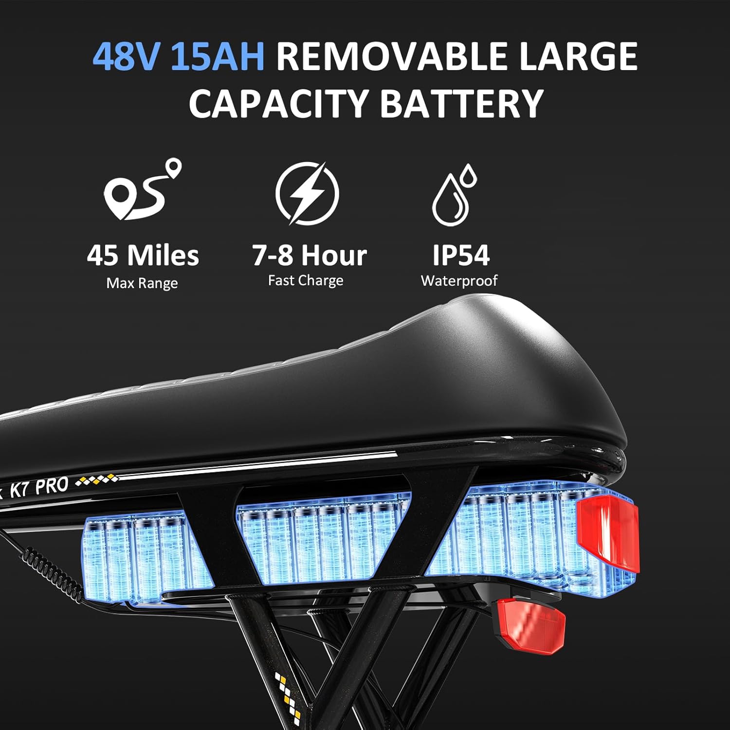 GREATWORK Peak 1500W Electric Scooter with Seat, 720Wh Removable Battery, 45 Miles Max Range, 25MPH Top Speed, 16x3.0 Fat Tire Motorcycle Style E Scooter for Adults with Basket for Pet s& Cargo