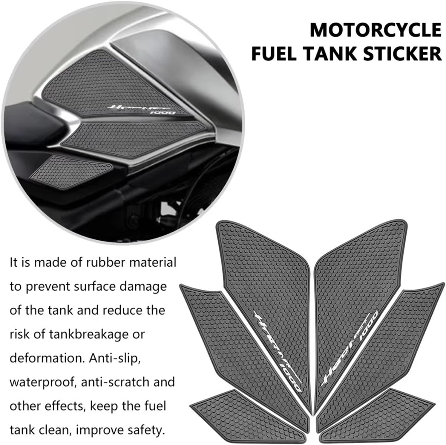 Fuel Tank pad Compatible with CB1000 for CB1000 SP for Hornet 2025 Motorcycle Fuel Tank Traction Pad Sticker Side Gas Knee Grip Protector Accessories