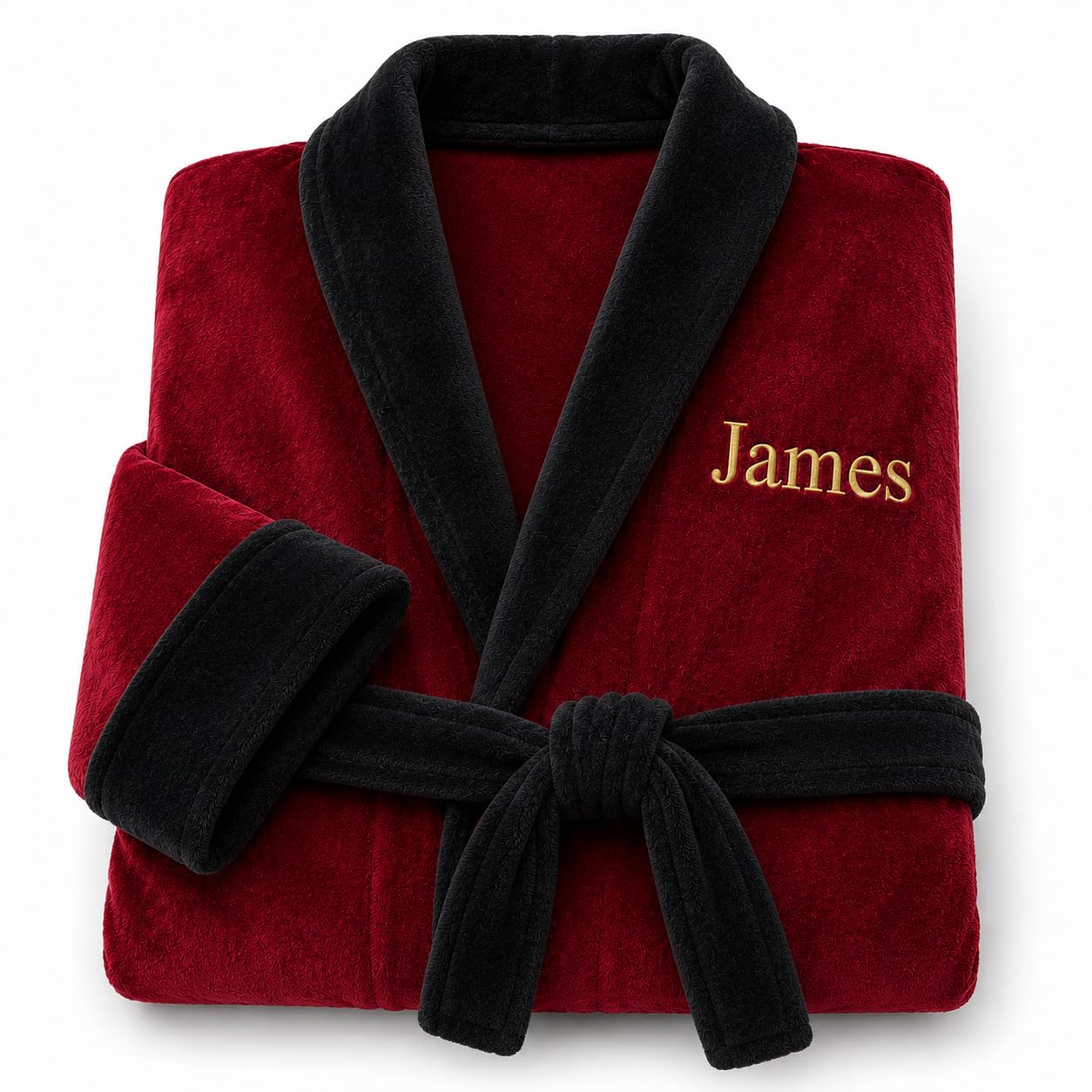 Lotus Linen Personalized Men's Plush Robe