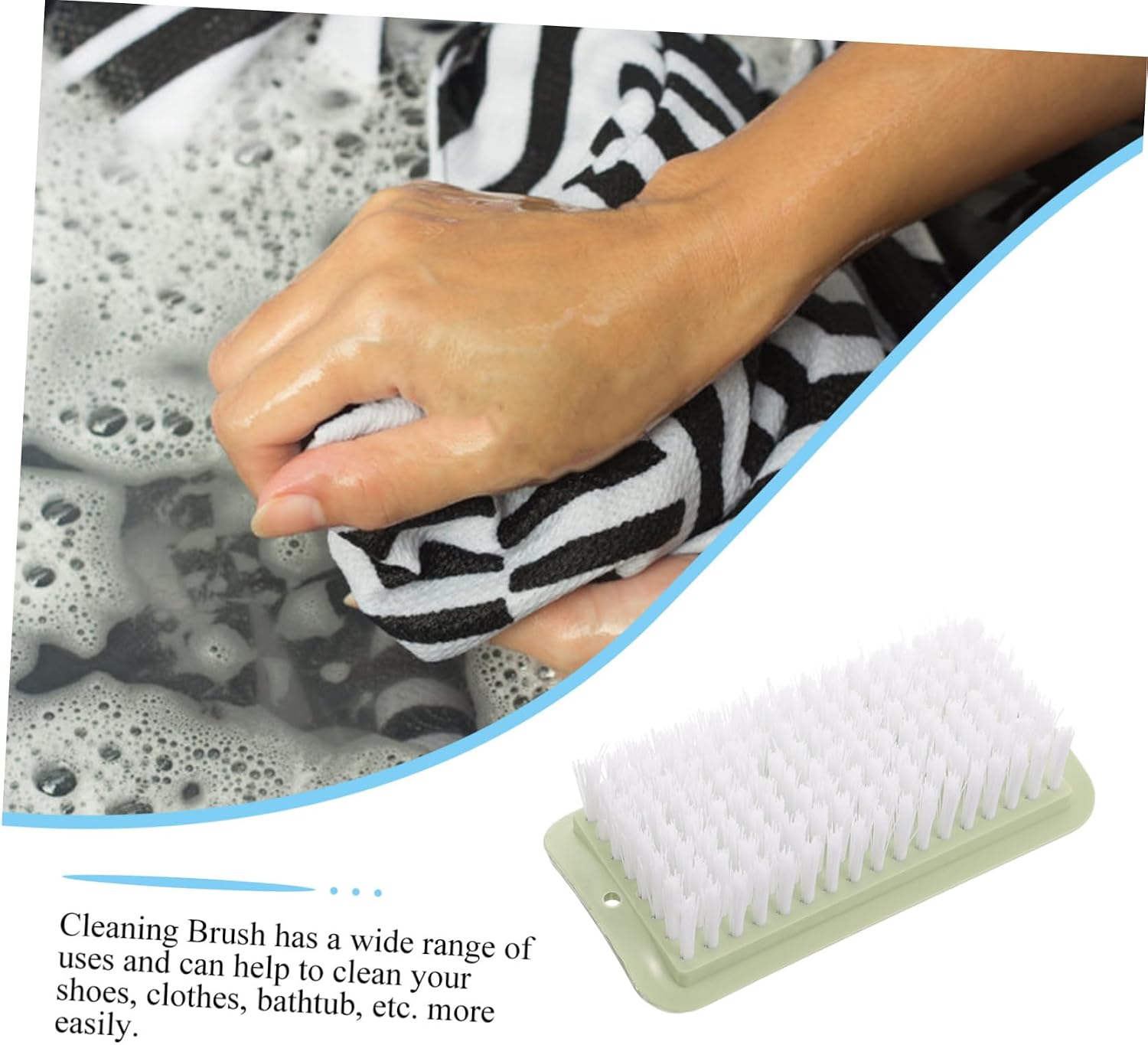 2pcs Multi Functional Household Shoes Scrubbing Brushes Portable Light Brushes for Stains Collars Shoes Bathtub More with Hanging Design