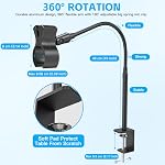 ZealSound Microphone Stand 19inch,Flexible Gooseneck Desktop Mic Stands,Upgraded Microphone Clip Holder for Mics with Outer Diameter 1.03" and 2.59",3/8" to 5/8" Screw Adapter for Blue Yeti and More