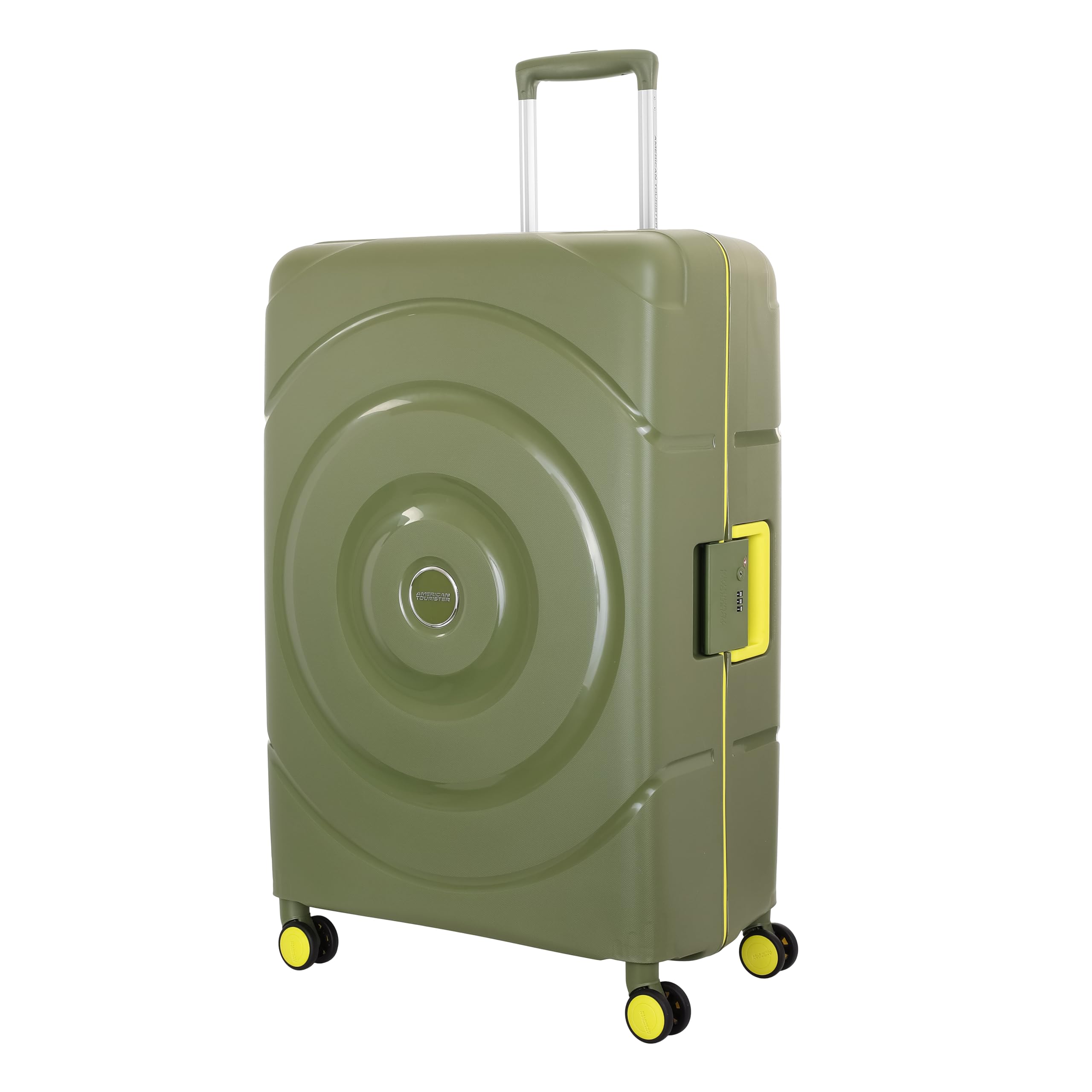 american tourister Circurity+ 77 CM 8 Wheel with 3 Point TSA Lock Trolley Bag for Travel | Small Polypropelene Suitcase with TSA Lock,Double Wheels & Flexi Packing Straps for Men & Women-Olive Green-picture-13