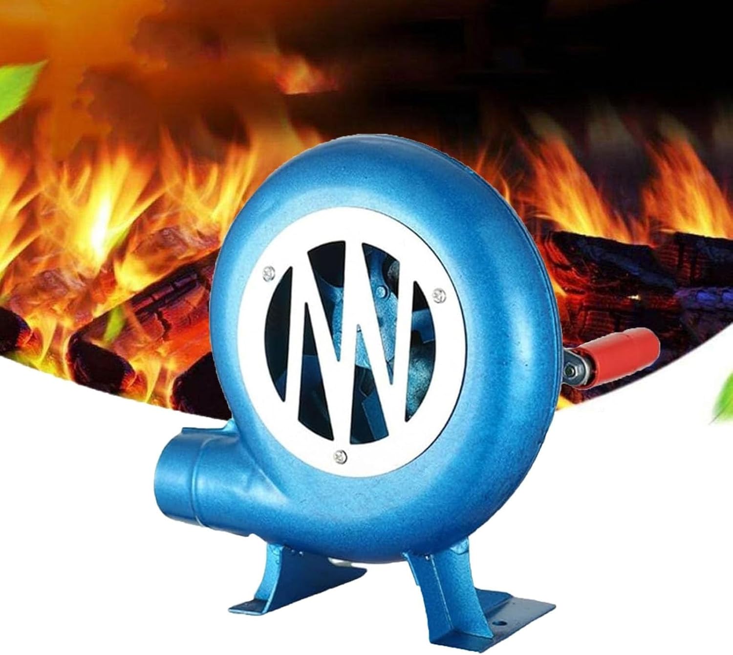 Manual Barbecue Fan BBQ Blower - BBQ Air Blower, Popcorn Blower with Hand Crank Tool, for Utensils (350W)