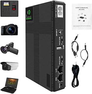 Mini UPS Backup Battery,Security Camera Backup Battery,Portable Backup Battery Router Battery,Modem Mini Power Supply, Uninterruptible Power Supply Battery Pack for for Wireless Router, Modem, LED Lig