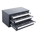 VEVOR Drill Bit Dispenser Cabinet, Three-Drawer Drill Bit Dispenser, Drill Bit Organizer Cabinet, Drill Dispenser Organizer Cabinet for Jobber Length Fractional Size 1/16