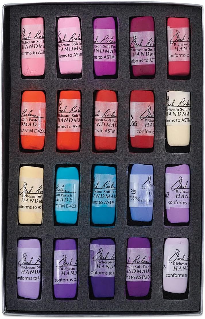 Jack Richeson 422929 Landscape Flora 1 Hand Rolled Soft Pastel Set (20 Piece)