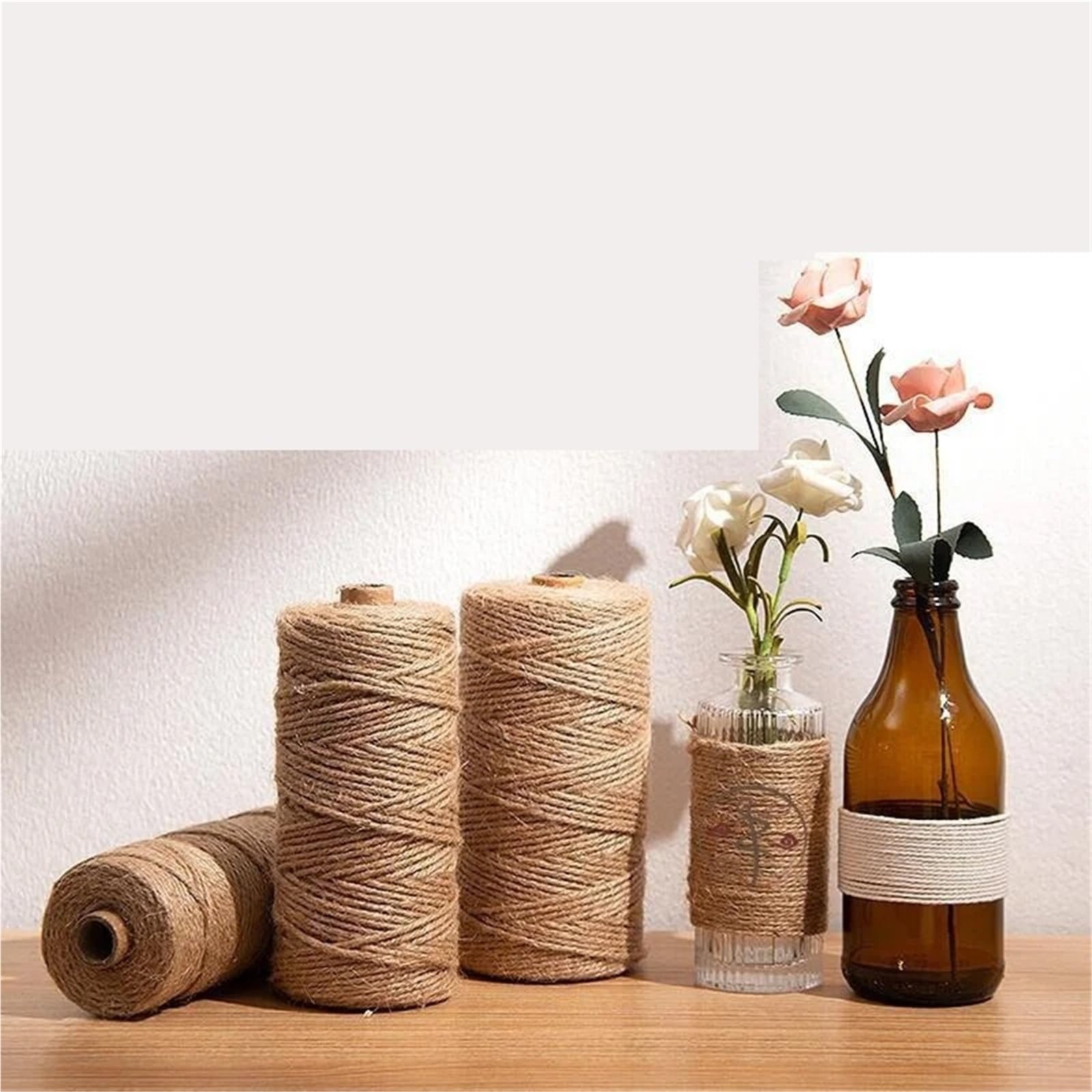 100 M/200 M Jute Seil String Band Handwerk DIY Schnur Faden Nähen Party Hochzeit Hause Decortion Für Camping Garten
