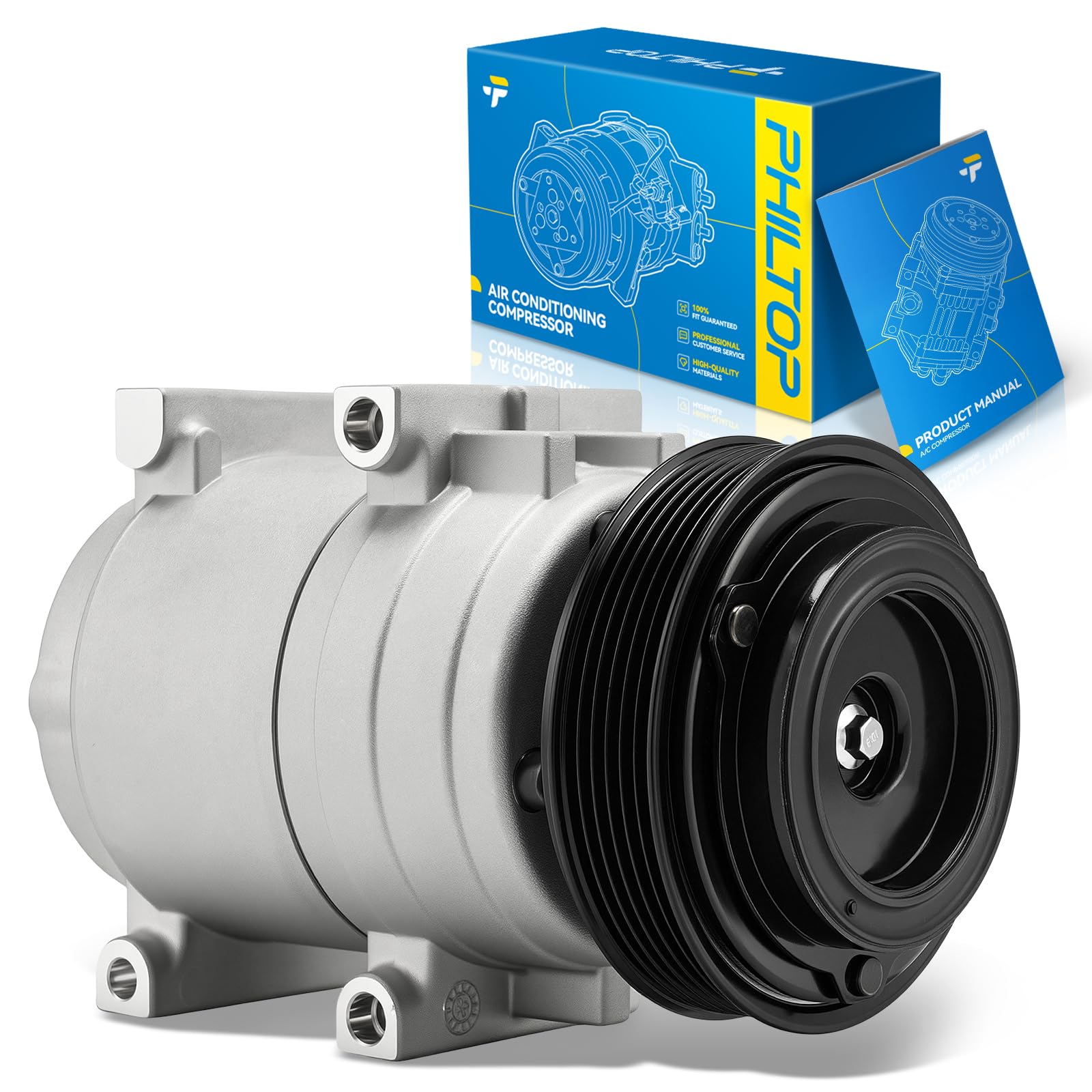 PHILTOP NEW Air Conditioner AC Compressor with Clutch for Fiesta 2011-2013