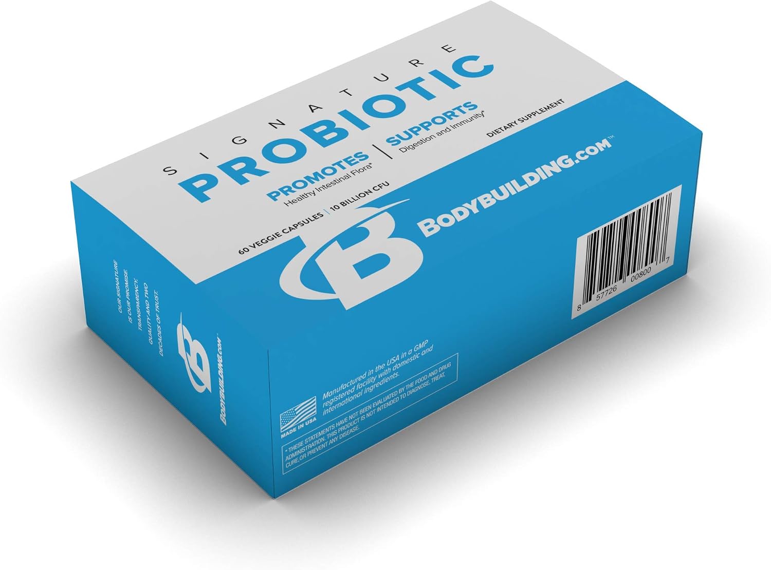Bodybuilding Signature Probiotic Capsules | 10 Billion CFU Shelf Stable | Health Supplement Promotes Intestinal Flora | LACTOBACILLUS ACIDOPHILUS LA-14 | 60 Count