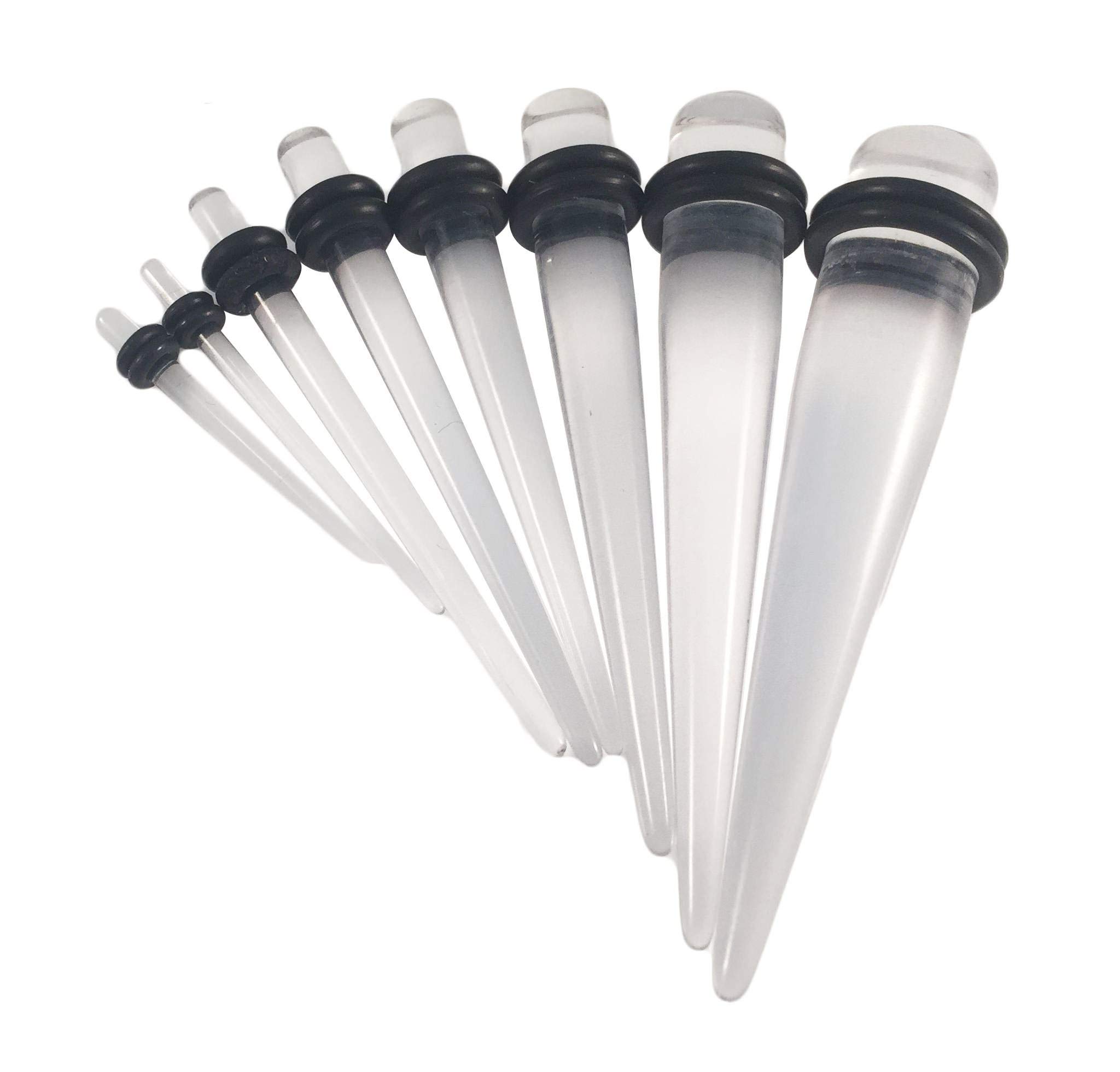 Acrylic Ear Stretching Taper Plug Expander Available in - 1.6mm - 20mm - CLEAR