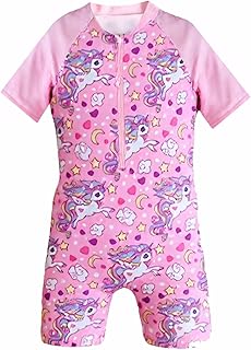 CasRmia Infant Girl One-piece Swimsuit，Toddler Swimwear，cute charming cartoon prints，Comfort Fabric and Broad Age Suitability