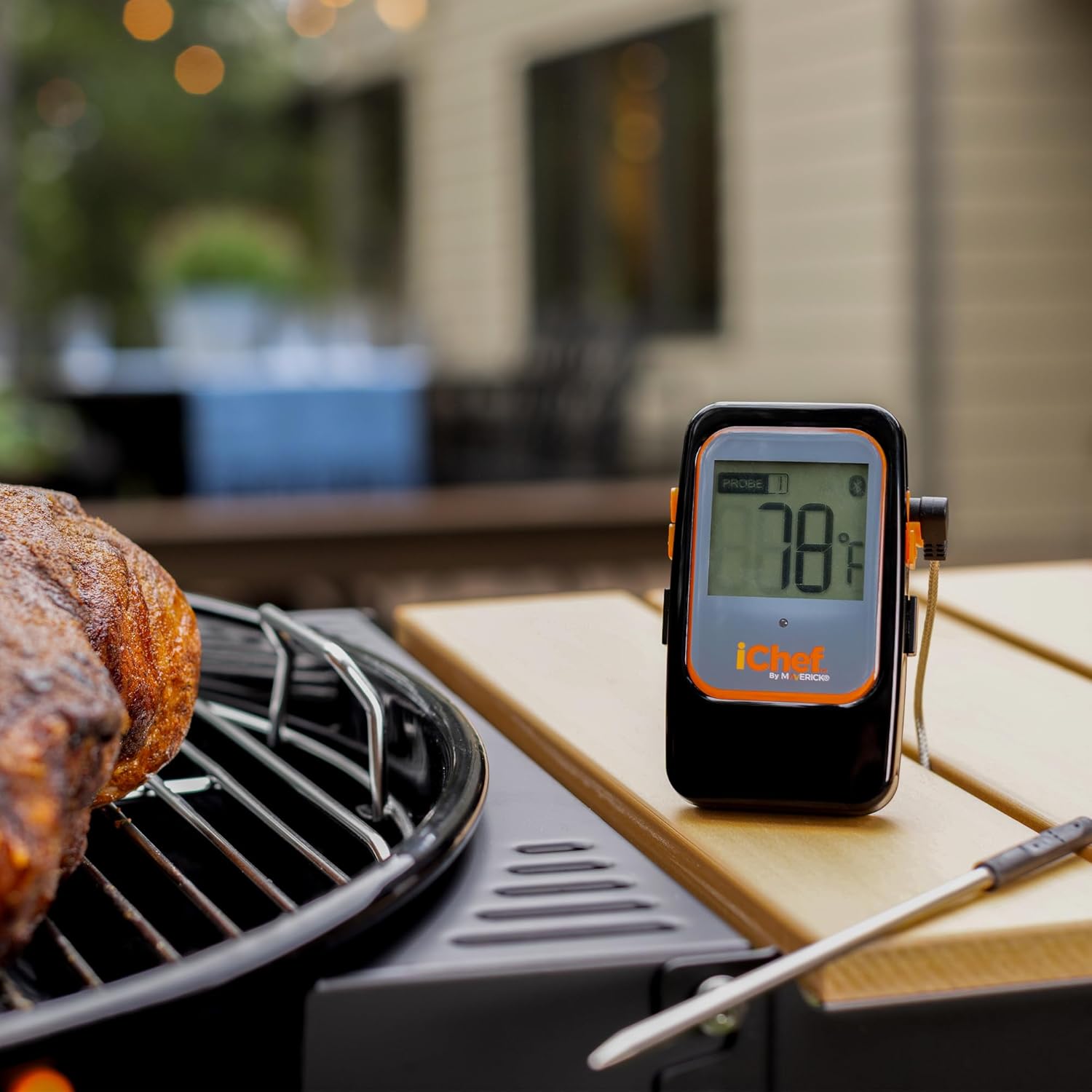 MAVERICK iChef Bluetooth Wireless Digital Instant Read Cooking Kitchen Grilling Smoker BBQ Wireless Probe Meat Thermometer