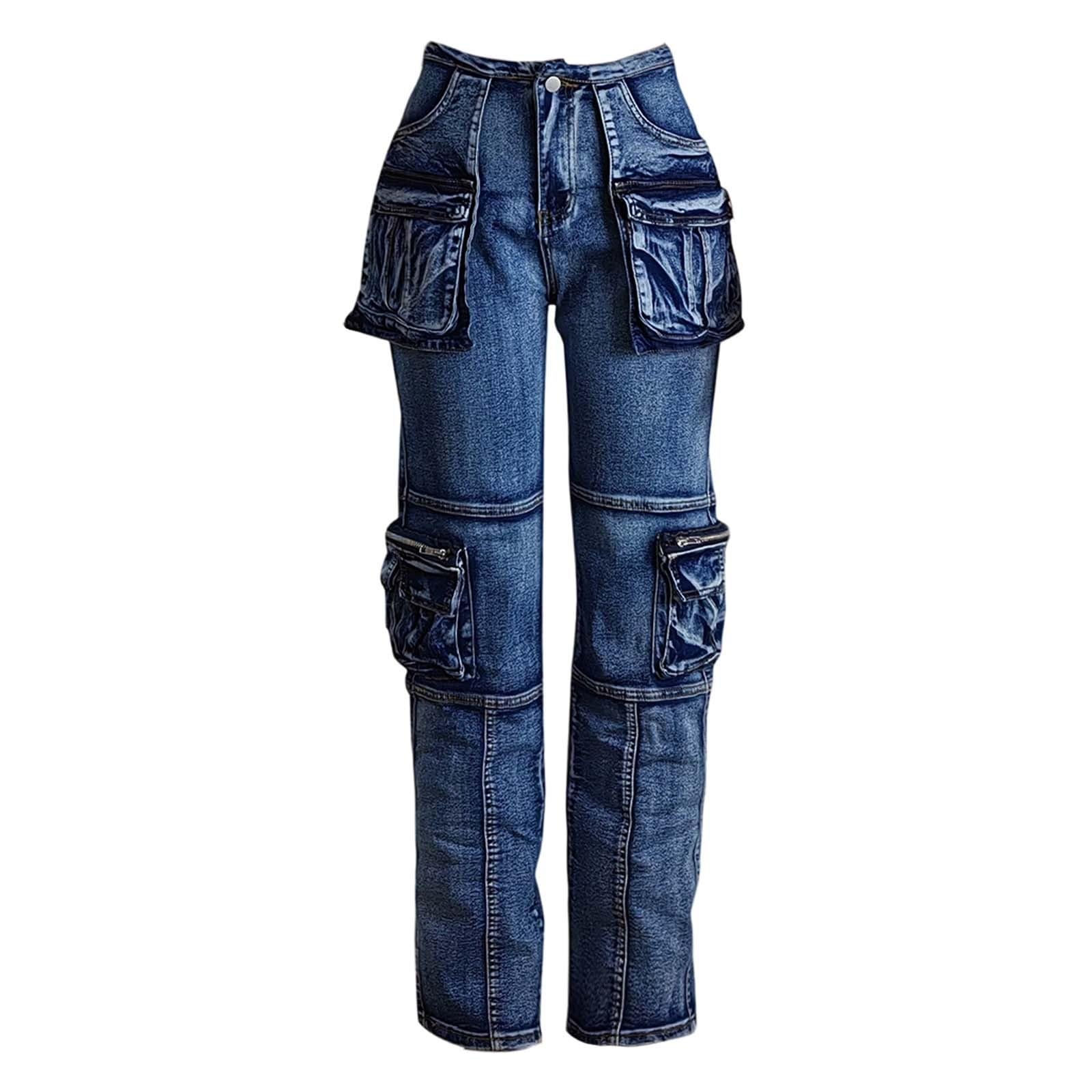 Jean Large Femme Bootcut Skinny Taille Haute Indigo Blanc Pantalon Noir Chic Et Elegant Jeans High Rise Elastique Extensible Toutes Saisons