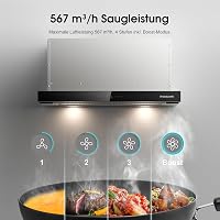 GASLAND BR60SS 60cm Páraelszívó A++ Üvegfront Szenzoros Érintésvezérlés 566m³/h 2