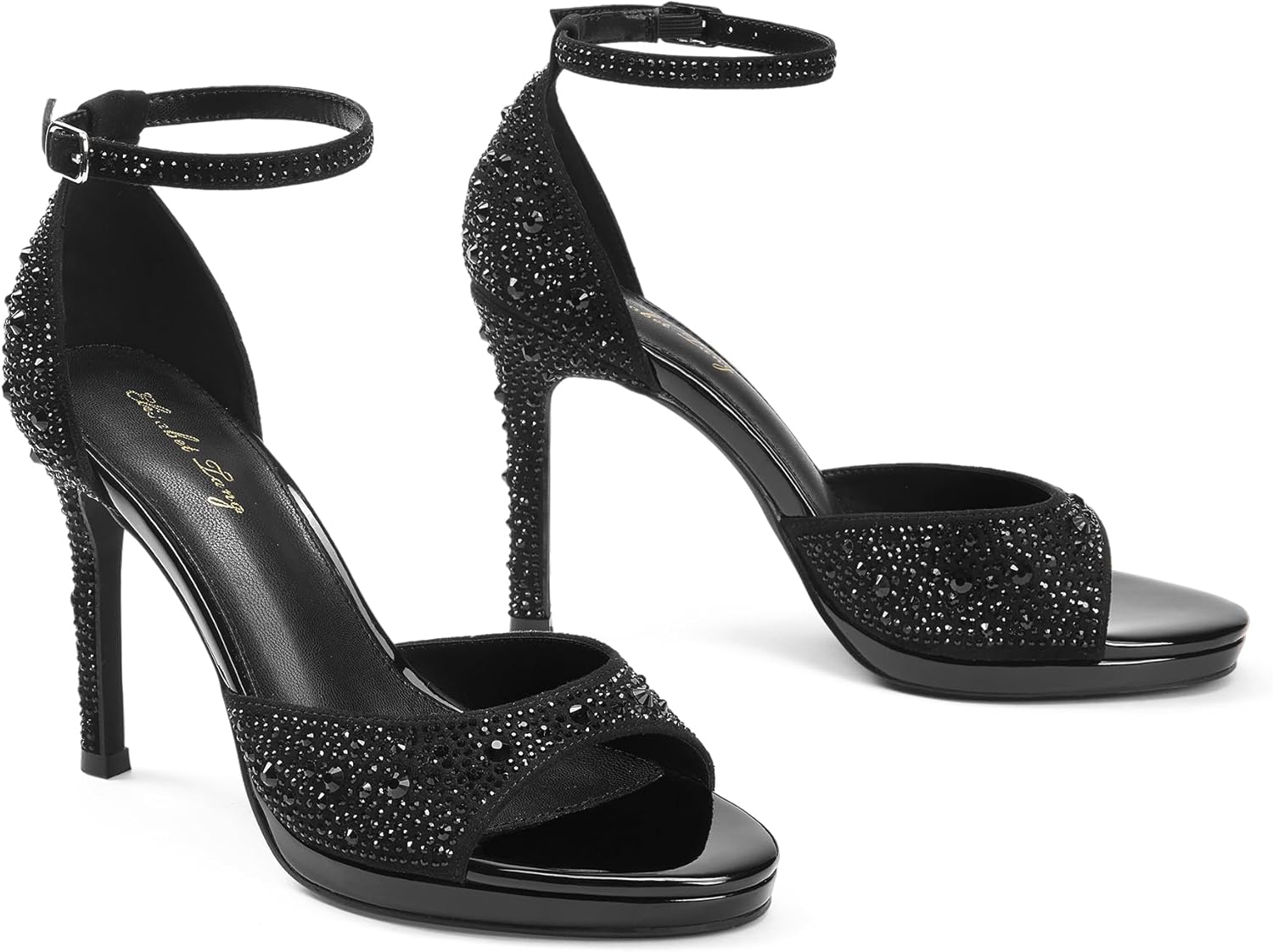 Elisabet Tang Woman's Round Open Toe Ankle Strap Heeled Platform Sandals Stiletto High Heel Sandal Dressy Sexy Wedding Party Shoes - Image 6