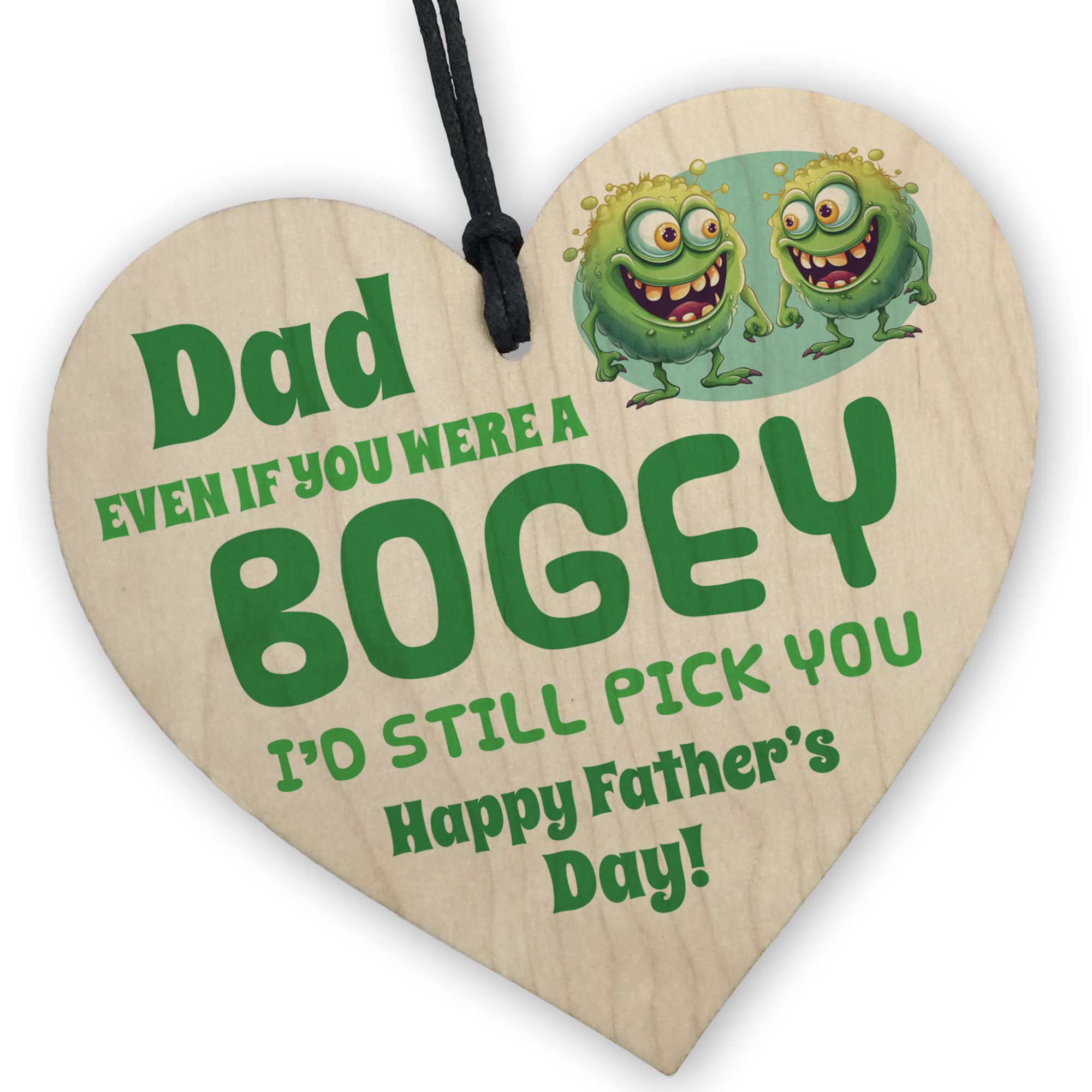 Red Ocean Funny Rude Fathers Day Wooden Heart Fathers Day For Daughter Son Joke For Dad