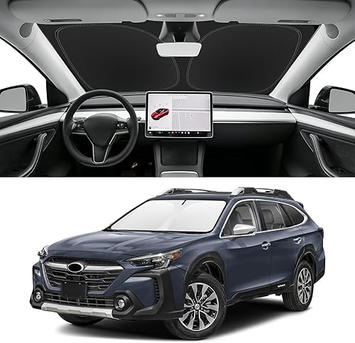 Miniatura 34 de Parasol de parabrisas de ajuste personalizado para Nissan Titan 2017-2024, bloquea los rayos UV y el calor, parasol de ventana delantera, fácil